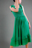 DAYTONA: emerald green smock dress