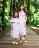 FIONA & FENIX: lilac off shoulder dress & button down