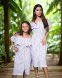 FIONA & FENIX: lilac off shoulder dress & button down
