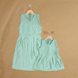 ZAINAB: mint green eyelet dress