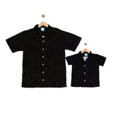 COOPER: black button down