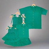 DAYTONA: emerald green smock dress