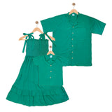 DAYTONA: emerald green smock dress