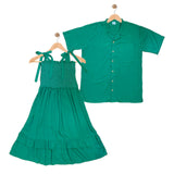 DAYTONA: emerald green smock dress