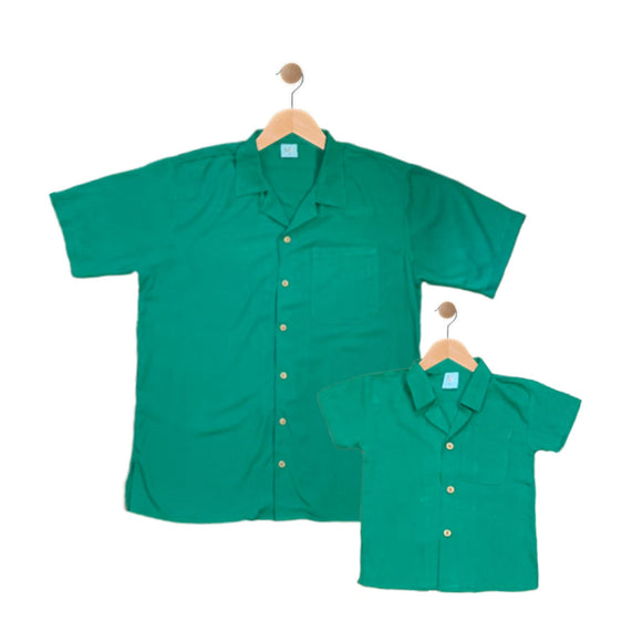 DAXTON: emerald green button down