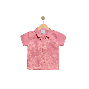 KANYE: rose pink embro shirt