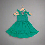 DAYTONA: emerald green smock dress