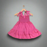 DAYTONA: bubble gum pink smock dress