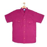 GUSTAV: magenta button down