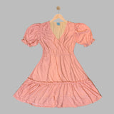 ZANA: peach eyelet dress