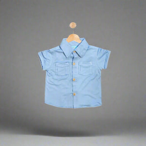 ZANDER: powder blue  button down