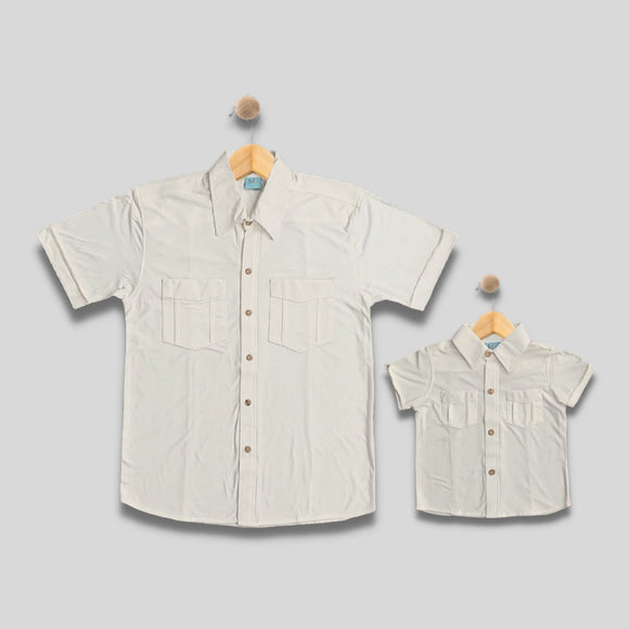 ZANDER: ivory button down