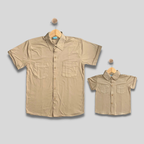 ZANDER: mocha button down