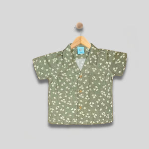 AXEL: kiwi green button down