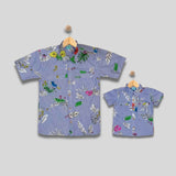 COLE: blue floral top