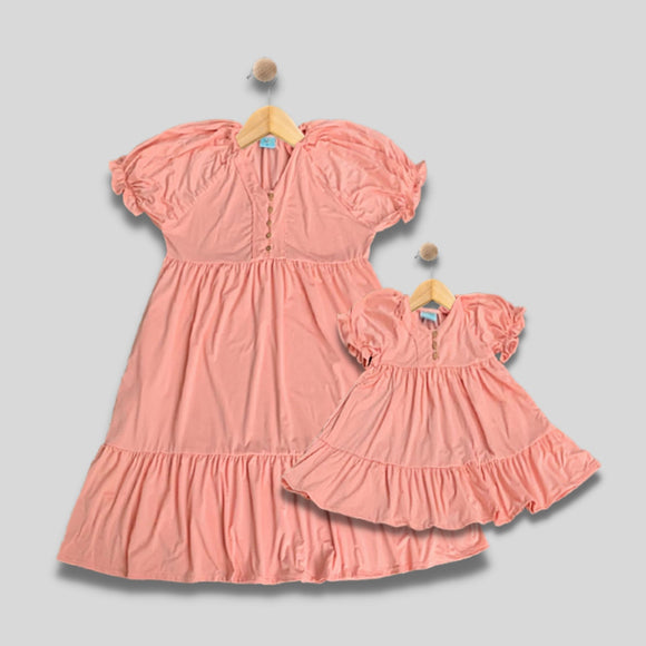 DAPHNE: peach blossom dress