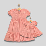 DAPHNE: peach blossom dress