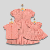 DAPHNE: peach blossom dress