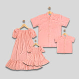 ELISHA: pastel peach dress