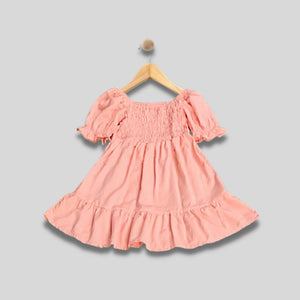 ELISHA: pastel peach dress