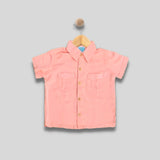 ENZO: pastel peach button down