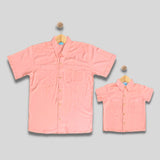 ENZO: pastel peach button down