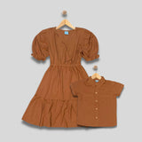 LILY: rust brown dress