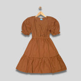 LILY: rust brown dress