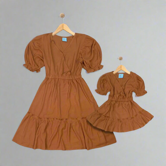 LILY: rust brown dress