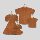 LILY: rust brown dress