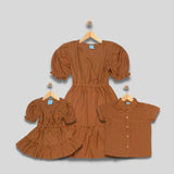 LILY: rust brown dress