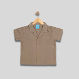 MOORE: button down khaki top