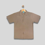 MOORE: button down khaki top