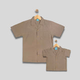 MOORE: button down khaki top