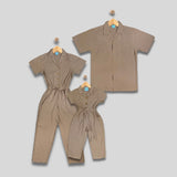 MOORE: button down khaki top