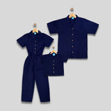 MOORE: button down navy blue top