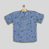 ROYCE: blue/pineapple button down