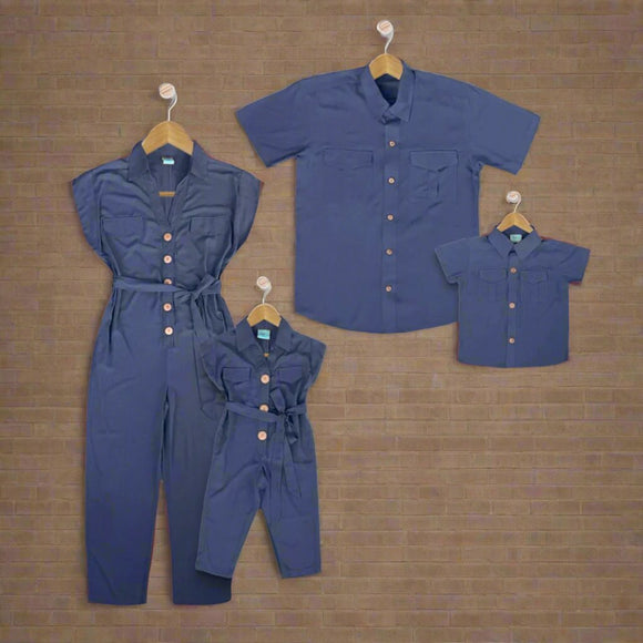 KAYDEN: blue jumpsuit