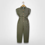 KAYDEN B: army green jumpsuit