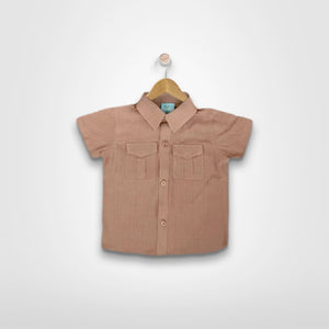 KALEB C: button down khaki top