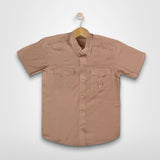 KALEB C: button down khaki top