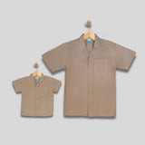 NIKOLO: khaki button down