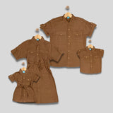 YOHAN: chestnut brown button down