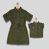 YOHAN: olive gree button down